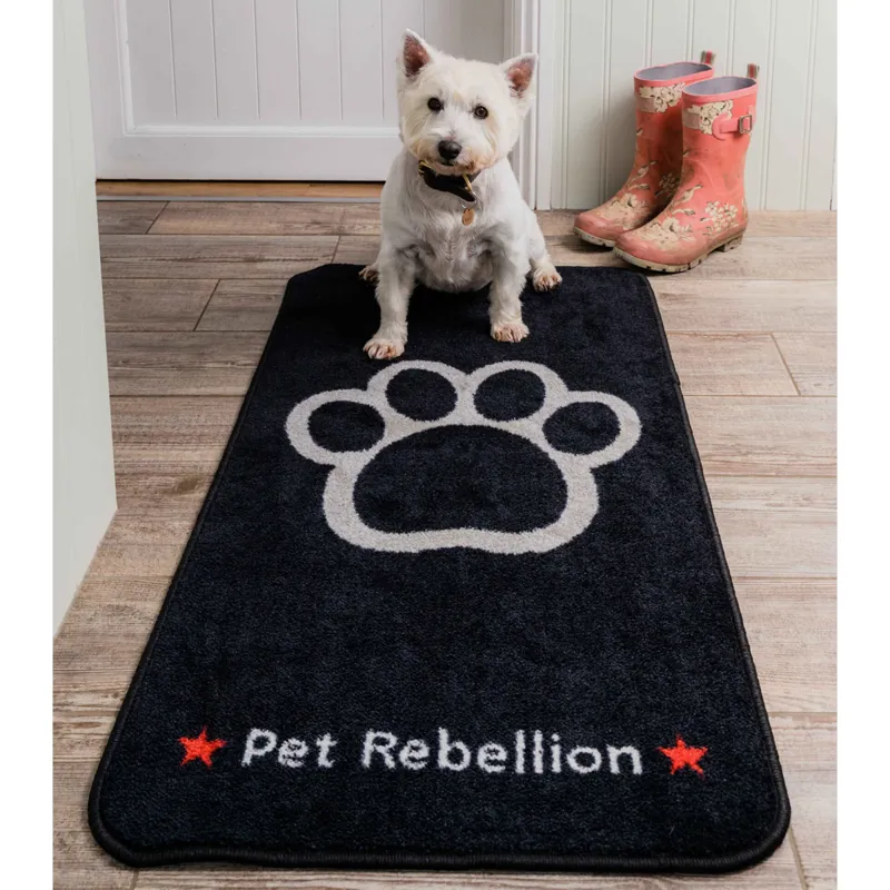 Pet Rebellion Stop Muddy Paws XL Black